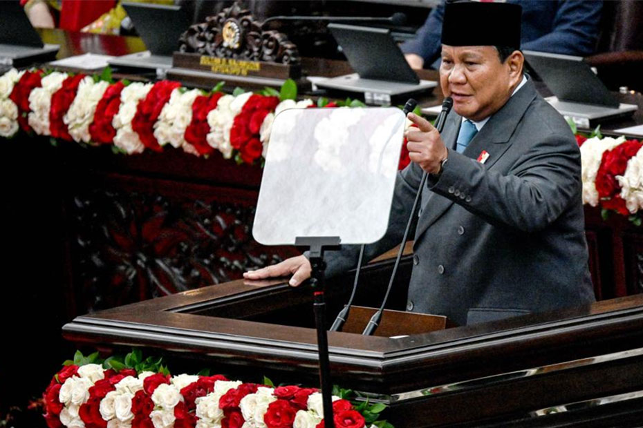 프라보워 수비안토 인도네시아 대통령. 사진: 신화통신