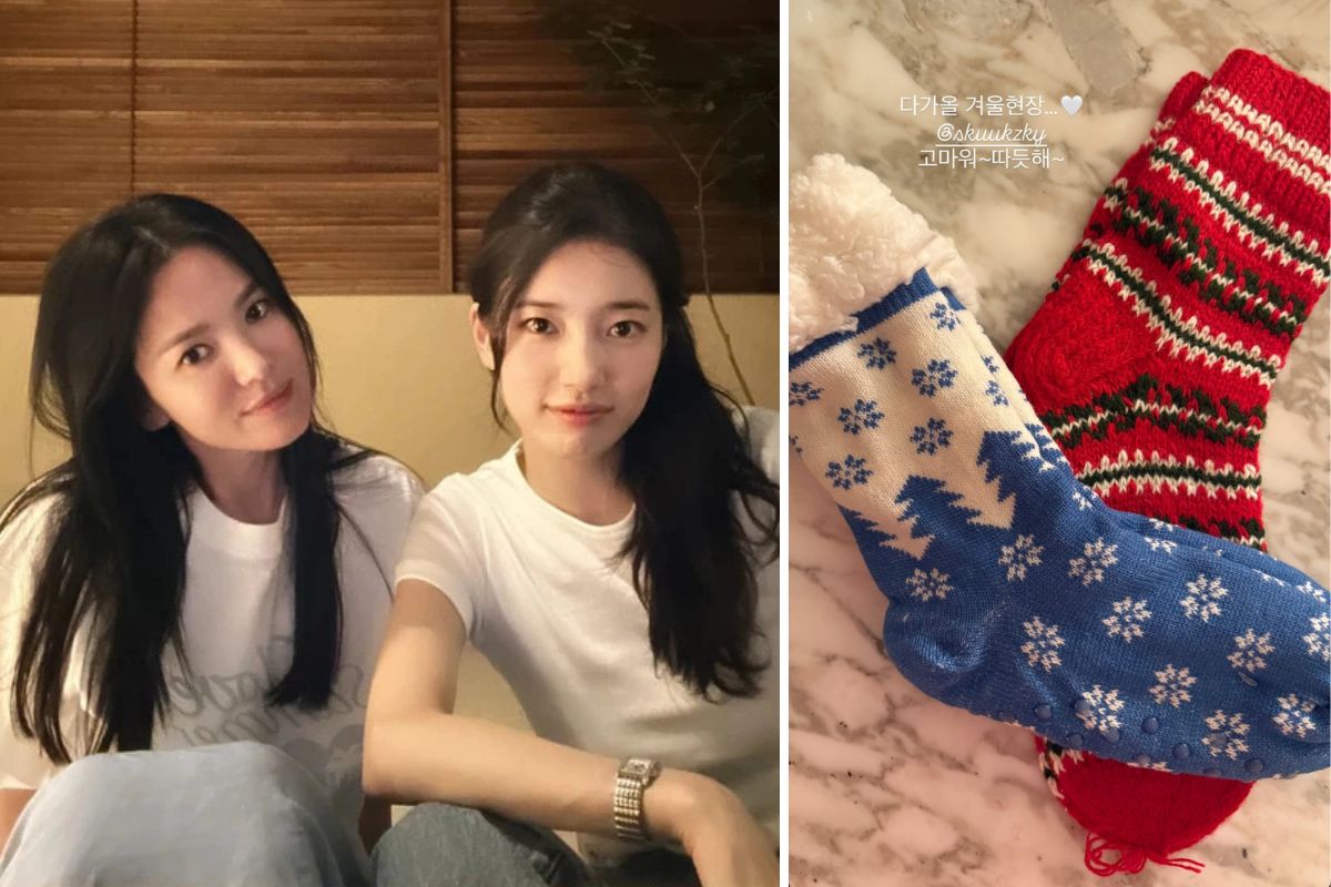 Suzy gives gifts to Song Hye Kyo. Photo: screenshot