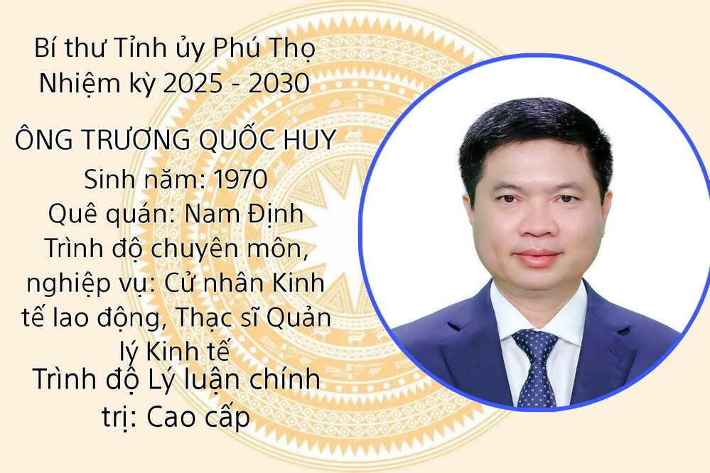 Mr. Truong Quoc Huy was appointed to hold the position of Secretary of the Phu Tho Provincial Party Committee for the 2025 - 2030 term. Photo: To Cong.