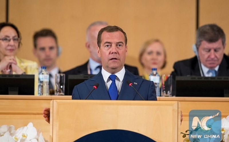 Former Russian President and Vice Chairman of the Security Council of Russia Dmitry Medvedev. Photo: Xinhua