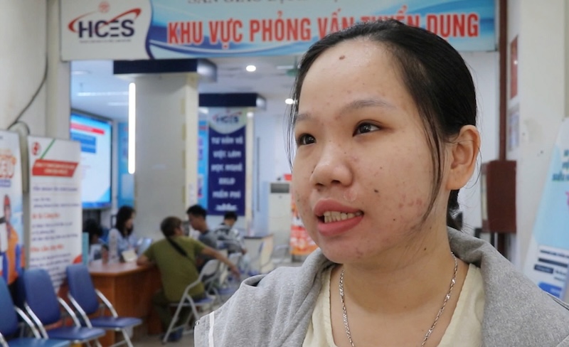 Chi Thu Hien da tim viec suot thoi gian dai nhung van chua duoc. Anh: My Linh