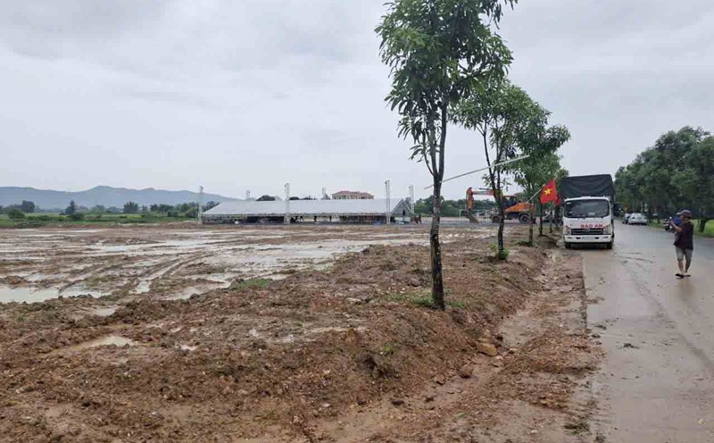 The resettlement area for the first high-speed railway project in Ha Tinh was started in Ha Huy Tap ward on August 19. Photo: Tran Tuan