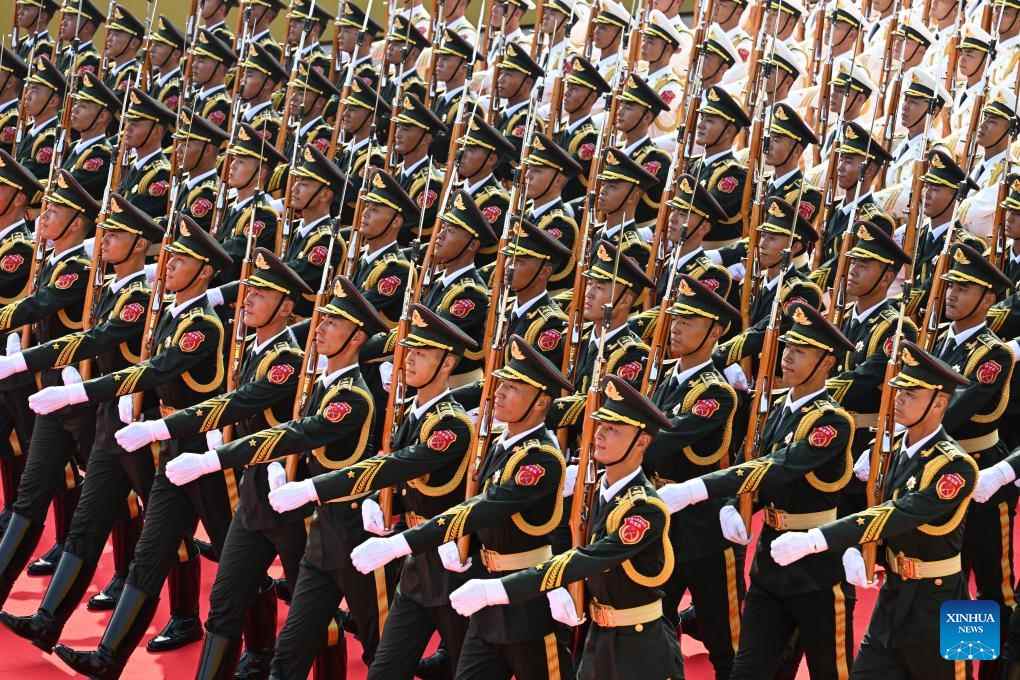 Some images from the parade. Photo: Xinhua