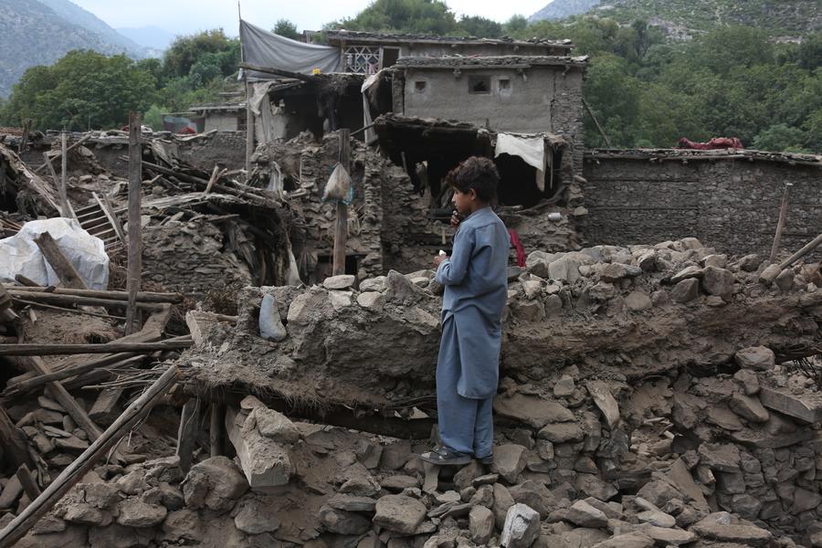 Escena del terremoto en Afganistan el 1 de septiembre. Foto: Xinhua