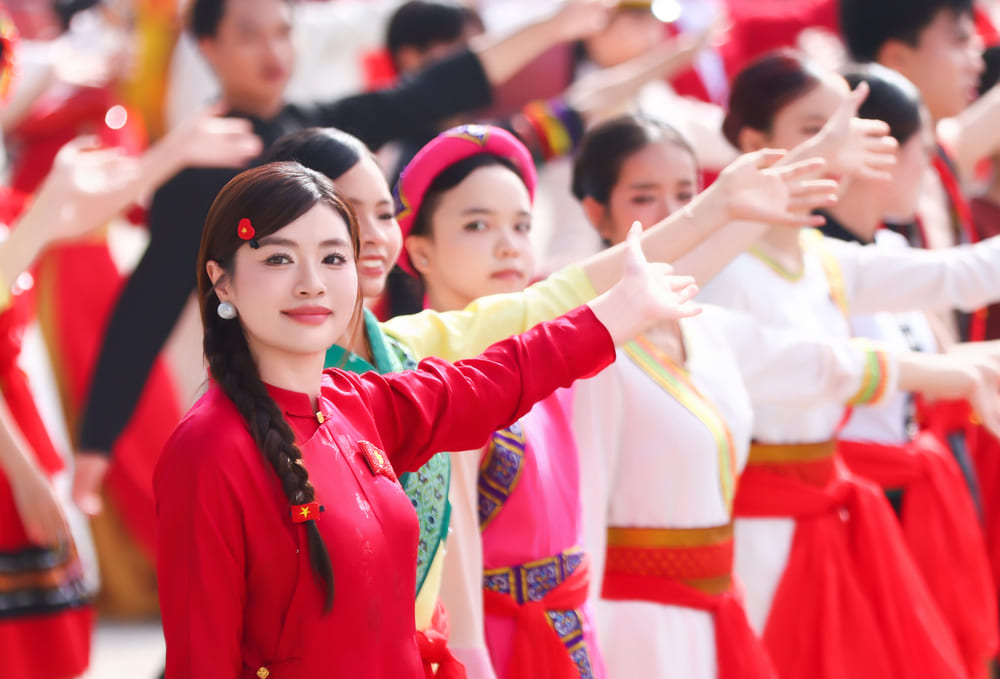 Sao Mai Nguyen Thu Hang은 9월 2일 국경일 기념식에서 노래를 부르는 영광을 누렸습니다. 사진: 제공된 인물