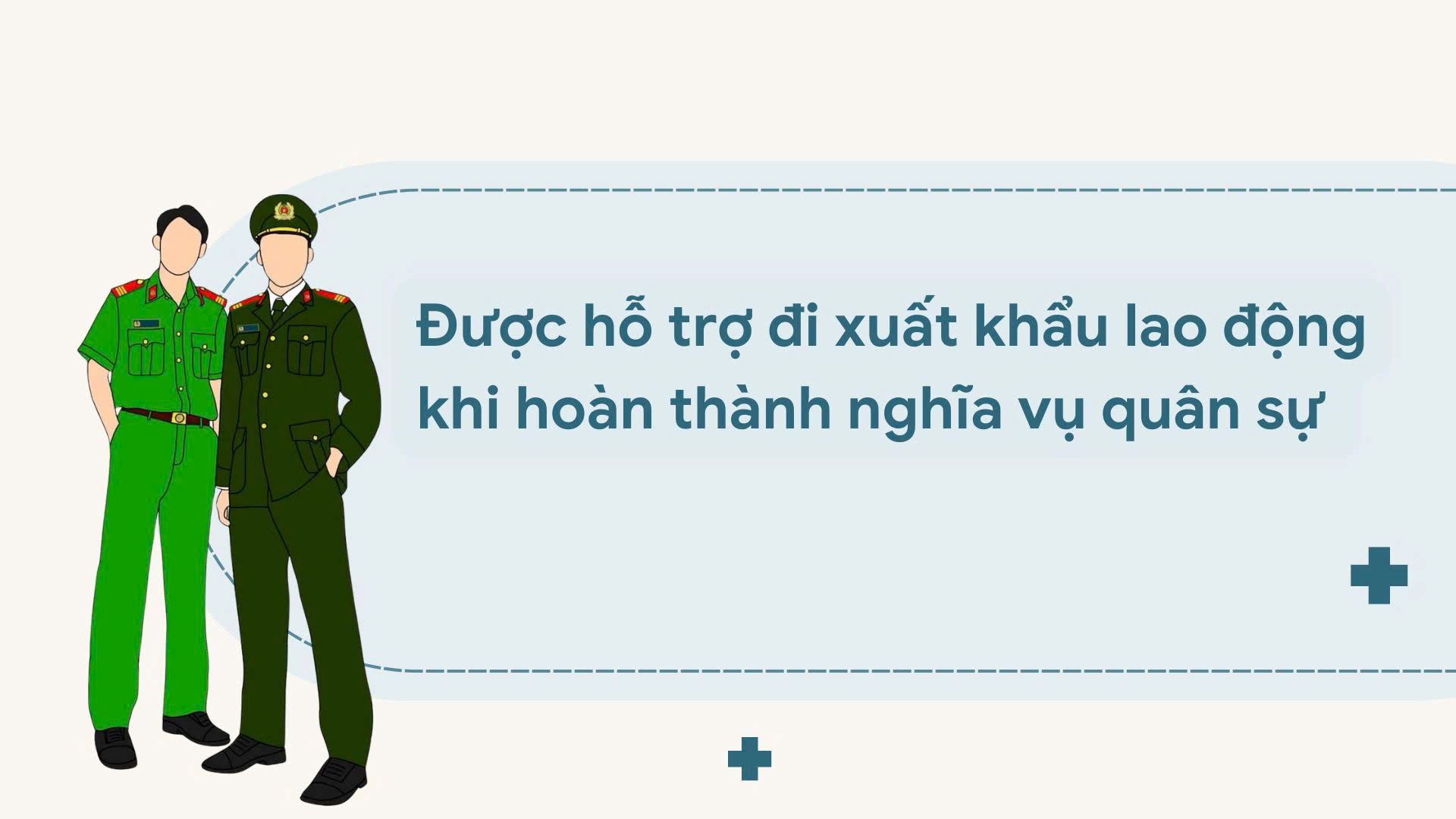 People who have completed their military service are supported before going abroad to work. Graphics: Nam Duong