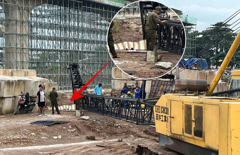 Crane collapsed, 2 people injured and dead at the Ring Road 3 construction site.