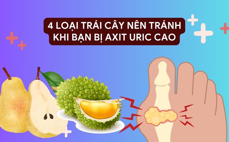 Durian is a fruit rich in saturated fat, which is not good for people with high uric acid. Graphic photo: Huong Son