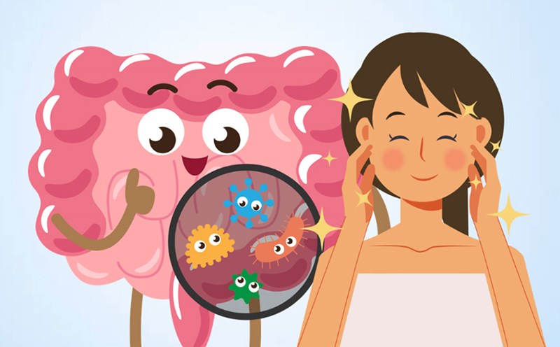 Clear signs of poor gut health on the skin and hair. Graphics: Thien Nhan