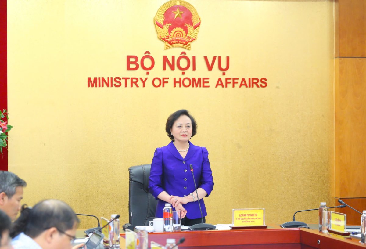 Minister Pham Thi Thanh Tra outlined tasks regarding salaries and allowances in September. Photo: Ministry of Home Affairs