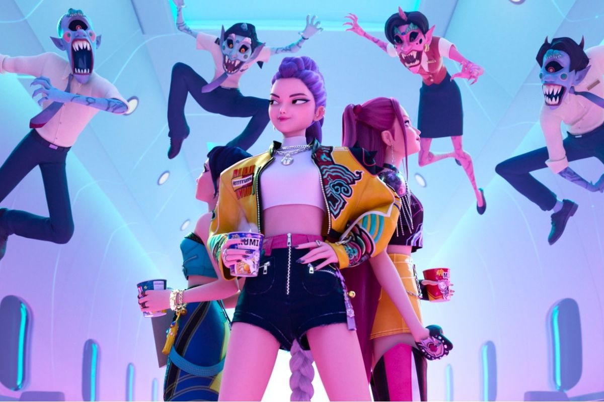 Nhom nhac nu hu cau trong “Kpop Demon Hunters” pha ky luc cua Blackpink. Anh: Netflix