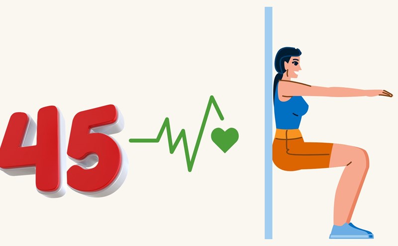 Wall-leg training helps improve health. Graphics: Thanh Thanh