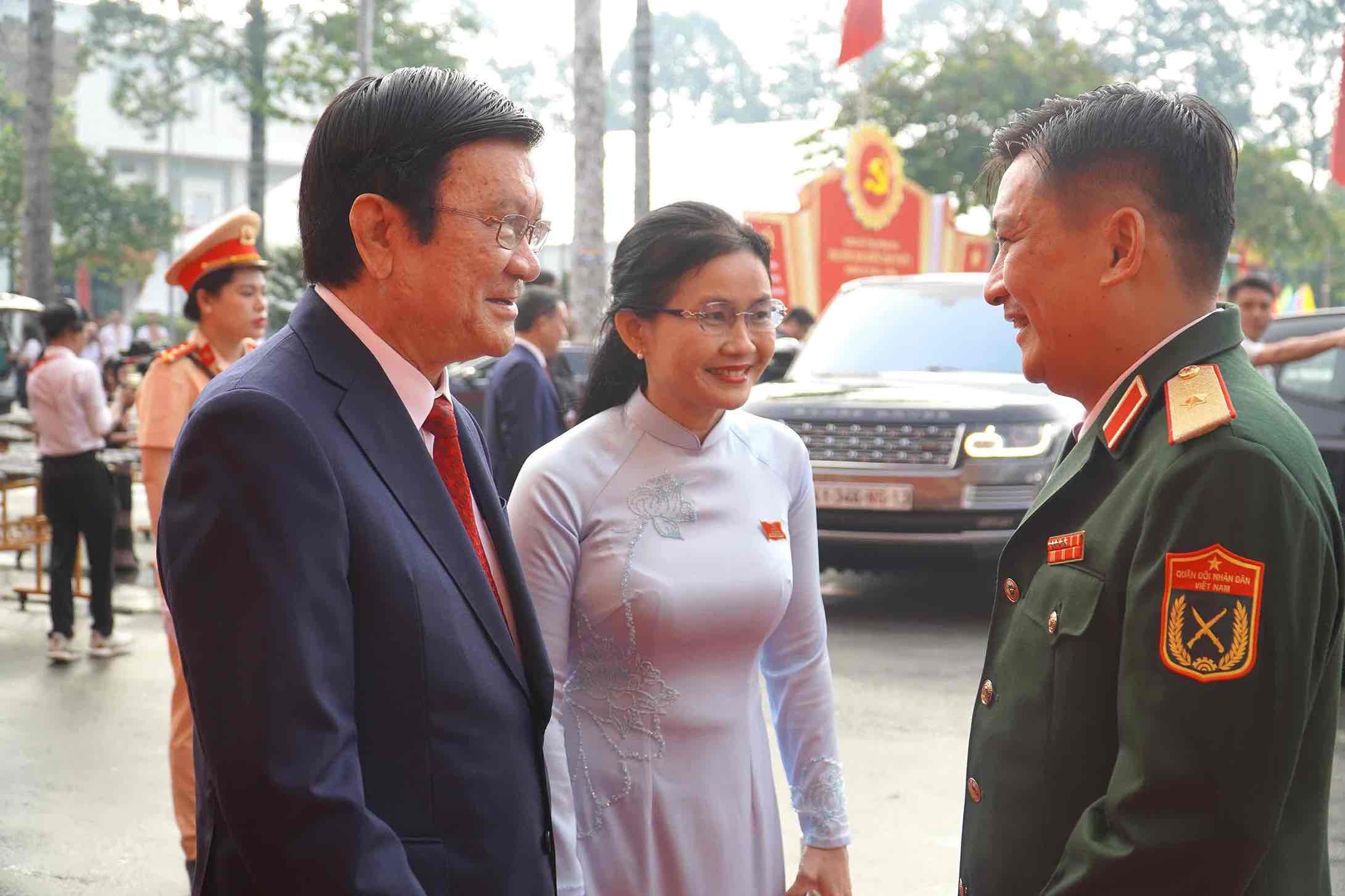Nguyen Chu tich nuoc Truong Tan Sang tham du tai Dai hoi. Anh: HAC