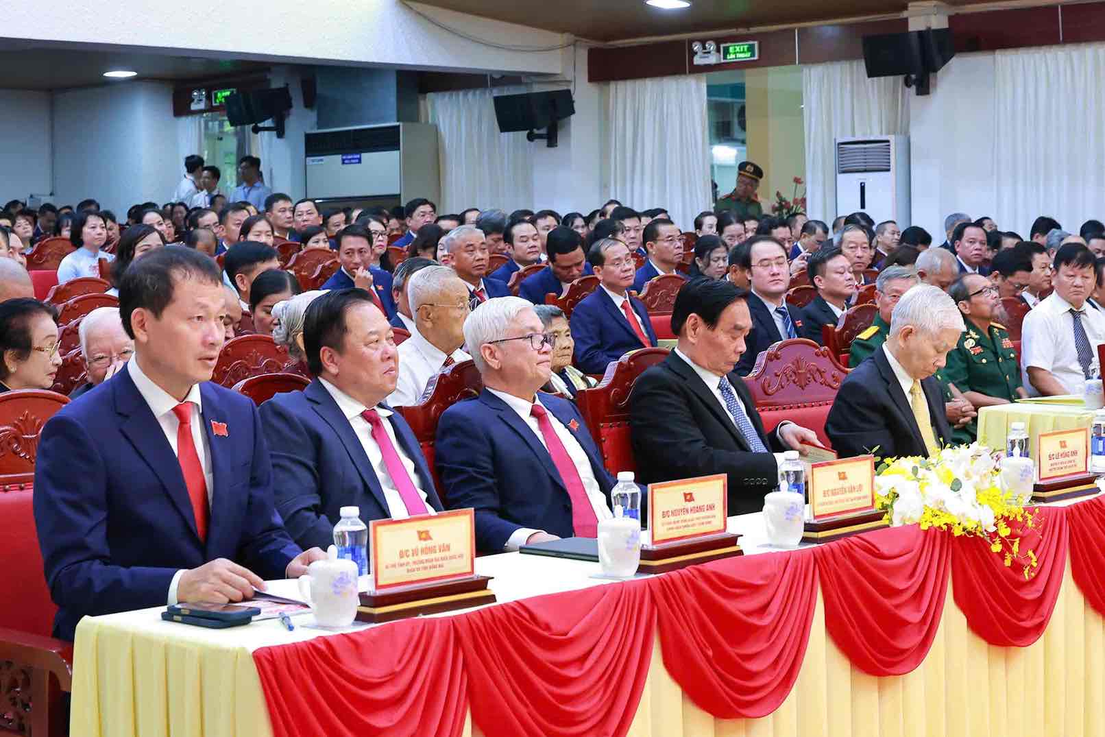 Cac lanh dao, nguyen lanh dao Dang, Nha nuoc tham du Dai hoi dai bieu Dang bo tinh Dong Nai lan thu I, nhiem ky 2025-2030. Anh: HAC