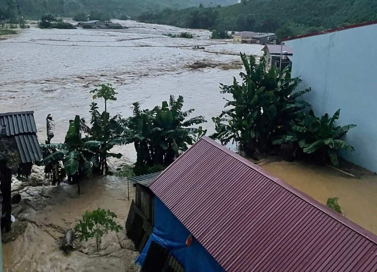 Image of flooding in Viet Hong commune, Lao Cai province. Photo: Van Duc