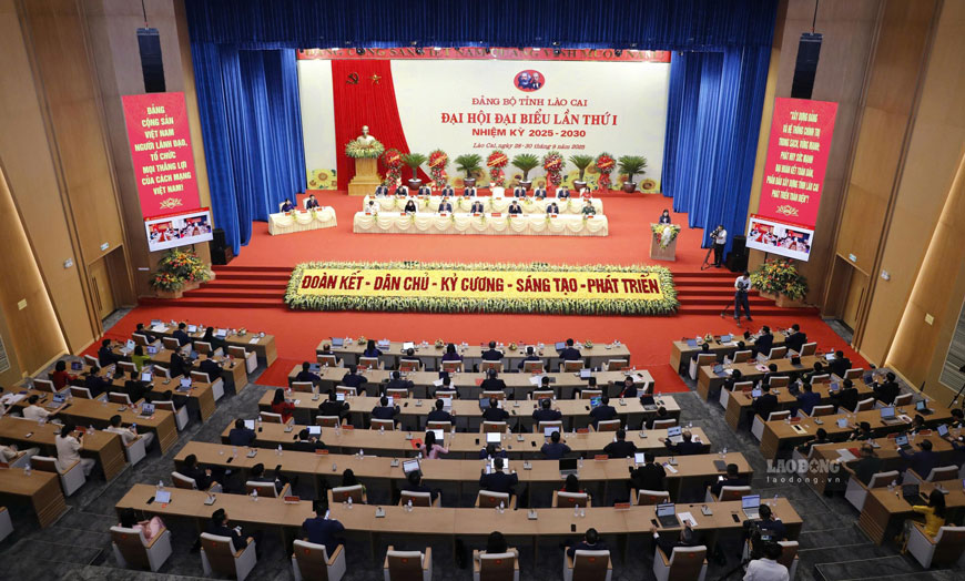 Toan canh Dai hoi Dai bieu Dang bo tinh Lao Cai lan thu nhat, nhiem ky 2025 - 2030