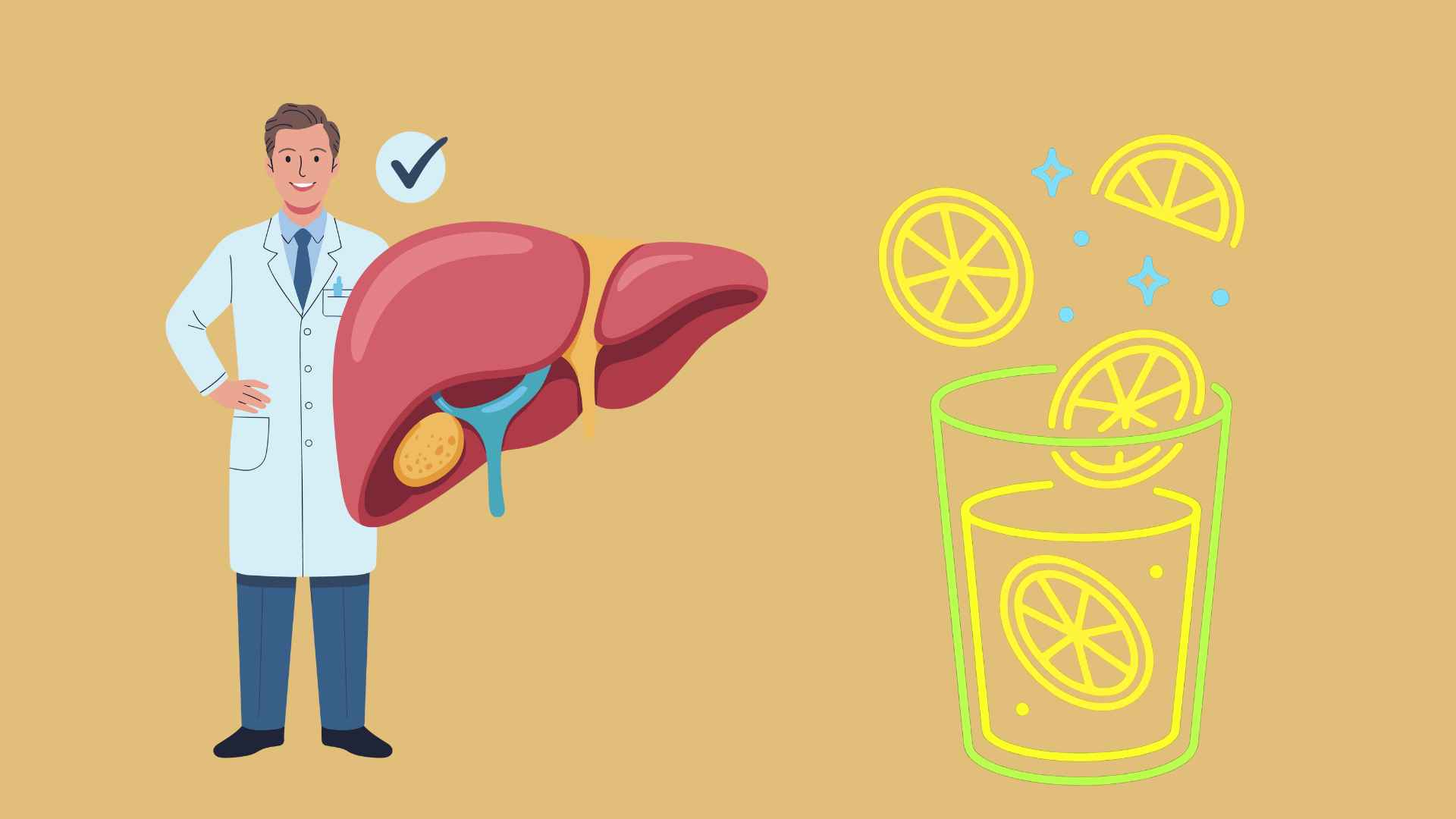 Drinking warm lemon water in the morning helps detoxify the liver effectively. Graphic photo: Huong Giang