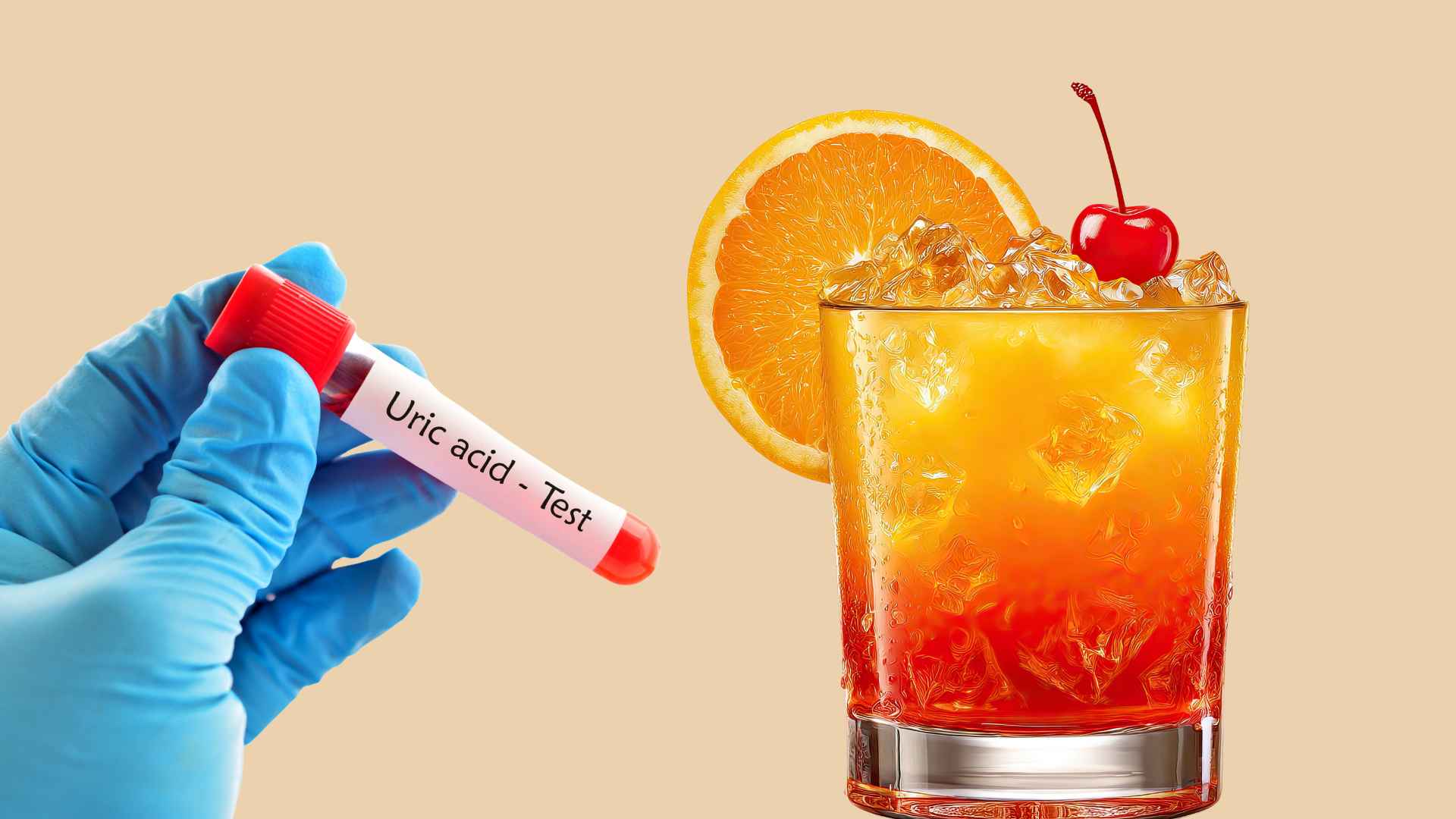 Sour cherry juice helps prevent uric acid. Graphic photo: Huong Giang