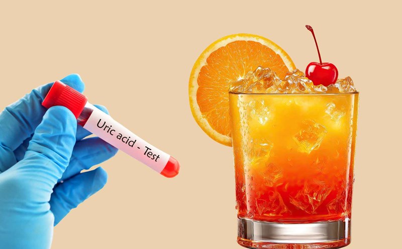 Sour cherry juice helps prevent uric acid. Graphic photo: Huong Giang