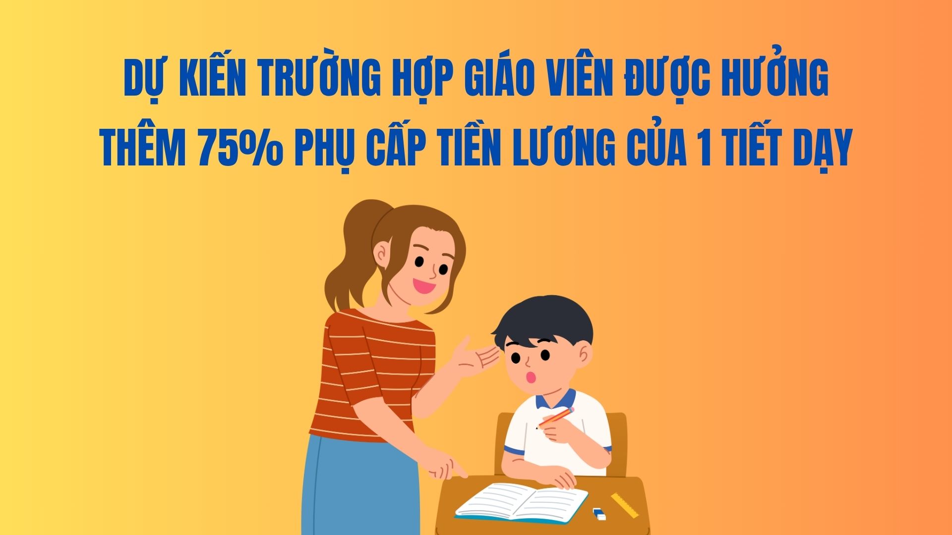 Il est prevu que les enseignants beneficient d'une allocation supplementaire de 75 % du salaire pour 1 heure d'enseignement