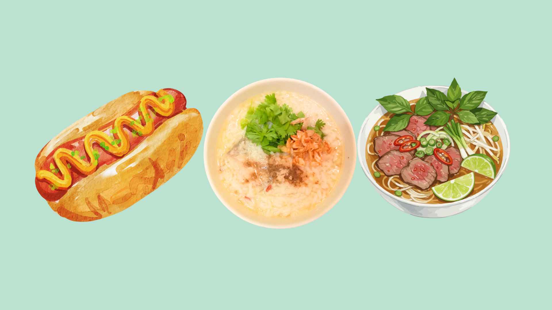 3 breakfast dishes that cause uric acid to spike. Graphic photo: Hoang Loc