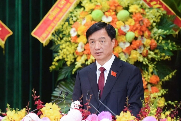 Ong Nguyễn Duy Ngoc - Ủy viên Bô Chinh tri, Bi thu Trung uong Dang, Chu nhiêm Ủy ban Kiểm tra Trung ương phat bieu chi dao tai Dai hoi. Anh: Thanh Cong