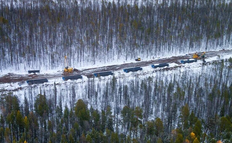 Power of Siberia gas pipeline under construction. Photo: Gazprom