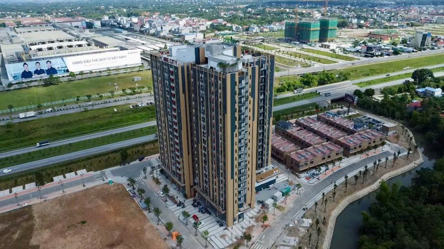 Primer plano del proyecto de vivienda social a gran escala mas grande de Thai Nguyen. Foto: Nguyen Hoan