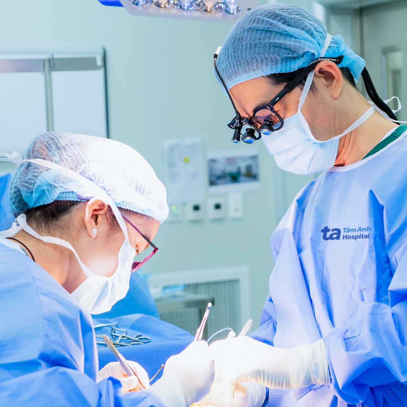 Mot ca phau thuat tai Benh vien Da khoa Tam Anh. Anh: Benh vien cung cap