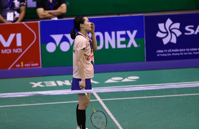 응우옌 투이 린은 최근 국제 대회에 참가하지 않아 1계단 하락했습니다. 사진: 탄 부