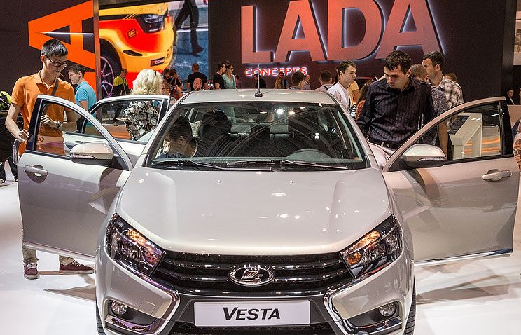A Lada Vesta model of Avtovaz (Russia). Photo: TASS