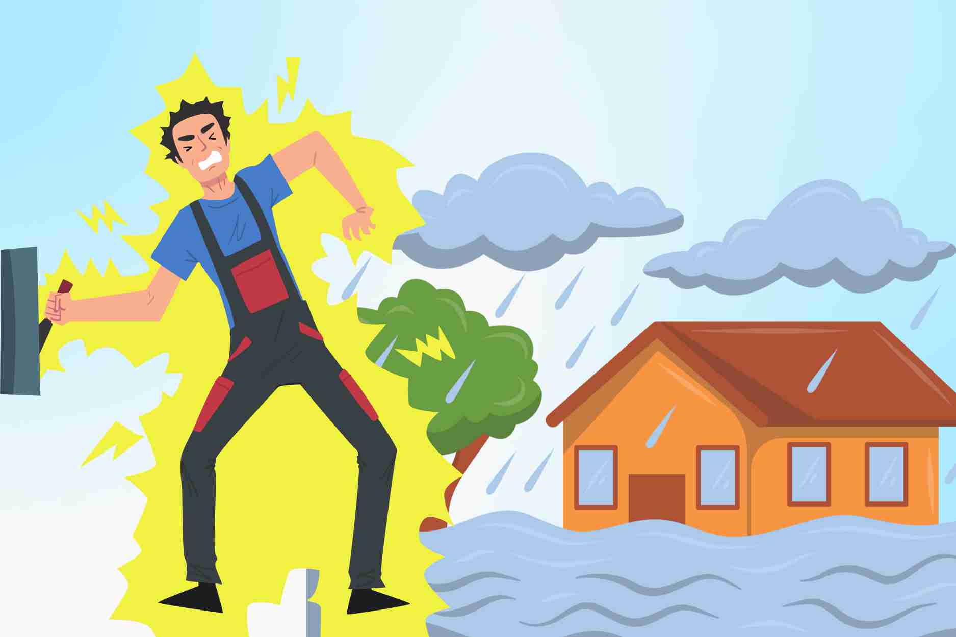 How to protect electrical equipment and prevent electrical short circuit during heavy rain and flooding