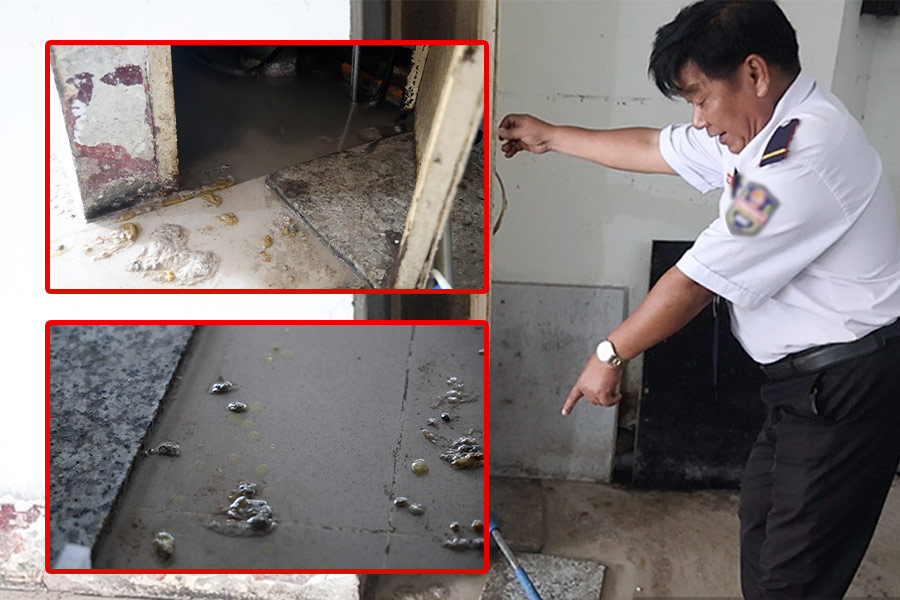 Des milliers d'habitants d'immeubles d'habitation au milieu de Ho Chi Minh-Ville indignes par les eaux usees qui attaquent et degagent des odeurs nauseabondes