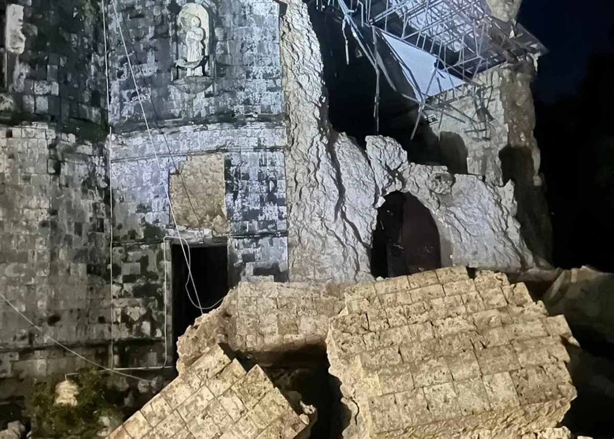 A church in Daanbantayan, Philippines was destroyed in an earthquake on September 30, 2025. Photo: AFP