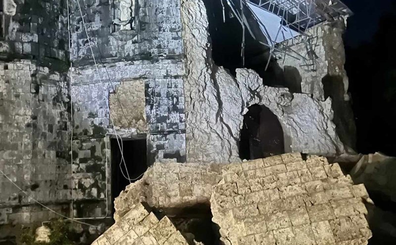 A church in Daanbantayan, Philippines was destroyed in an earthquake on September 30, 2025. Photo: AFP