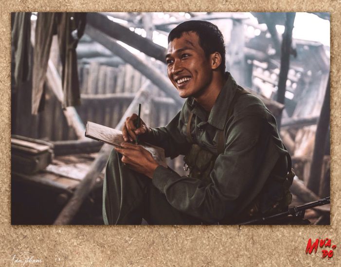 Lam Thanh Nha in the role of Binh in the movie "Red Rain". Photo: Galaxy