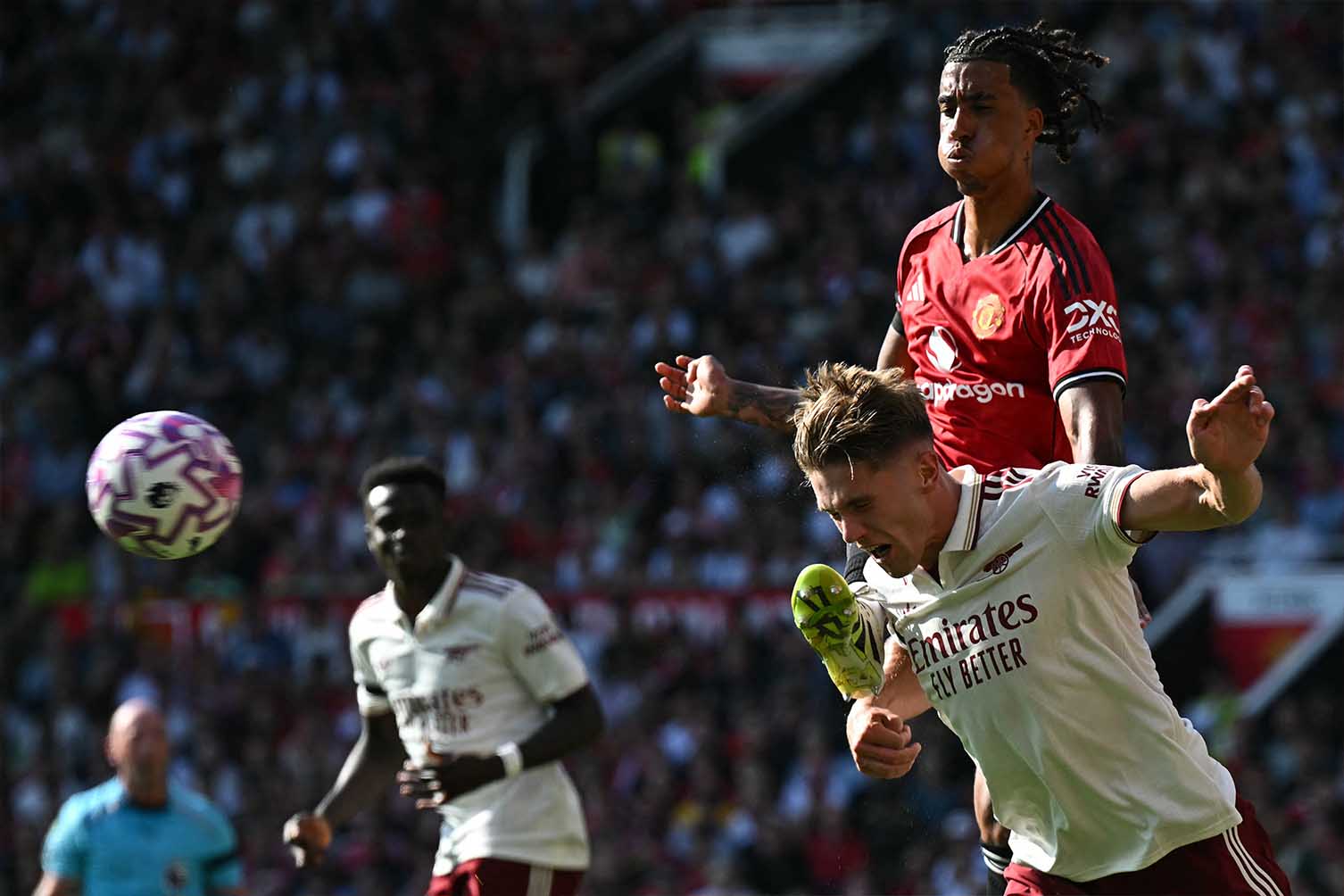 Leny Yoro dang la trung ve trien vong nhat cua Man United. Anh: AFP