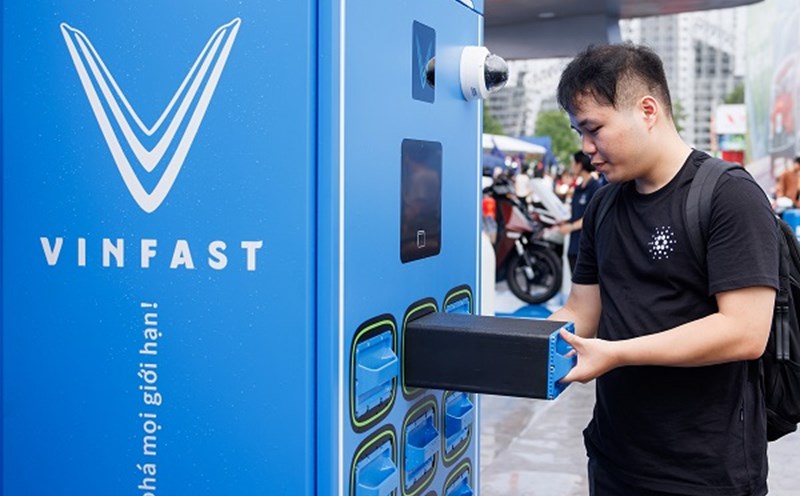 The battery swapping model is expected to bring good profits. Photo: V-Green