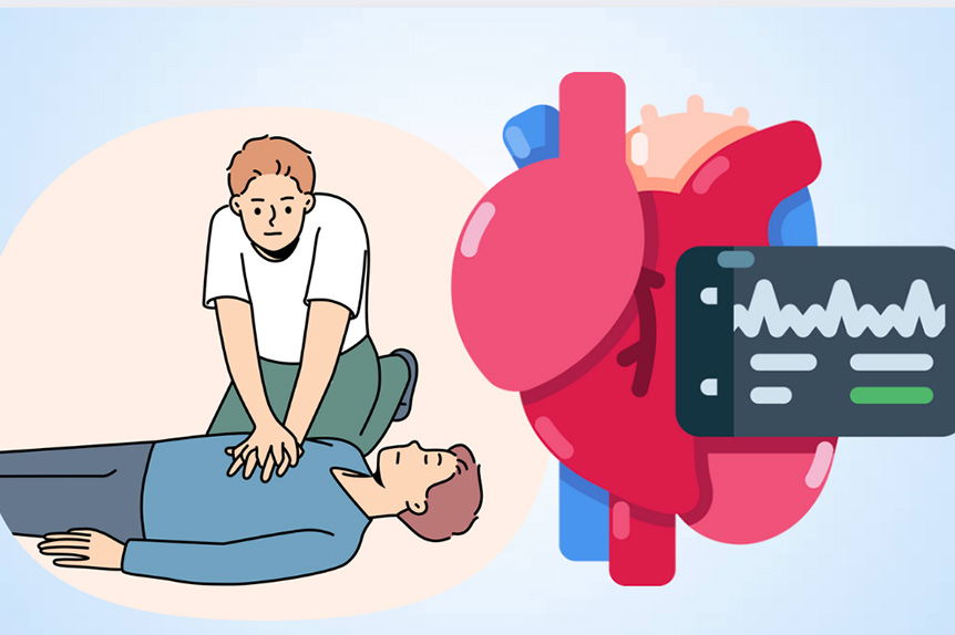 Warning signs and emergency handling measures for oxygen deficiency in cardiac arrest. Graphics: Thien Nhan