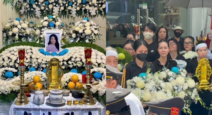 アーティストのNgoc Trinhは、同僚や親relativeの悲しみを残します。写真：曲ミン.