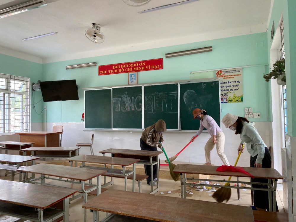 Da Nang asegura las instalaciones y los recursos humanos listos para el nuevo año escolar despues de la fusion. Foto: Tran Thi
