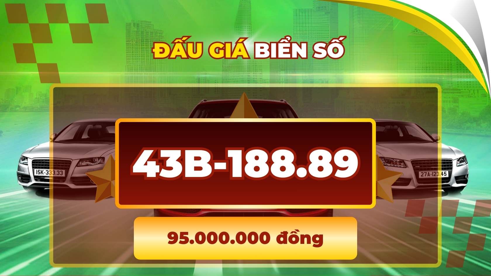 The most beautiful car license plate at the September 4 auction has an extremely low price