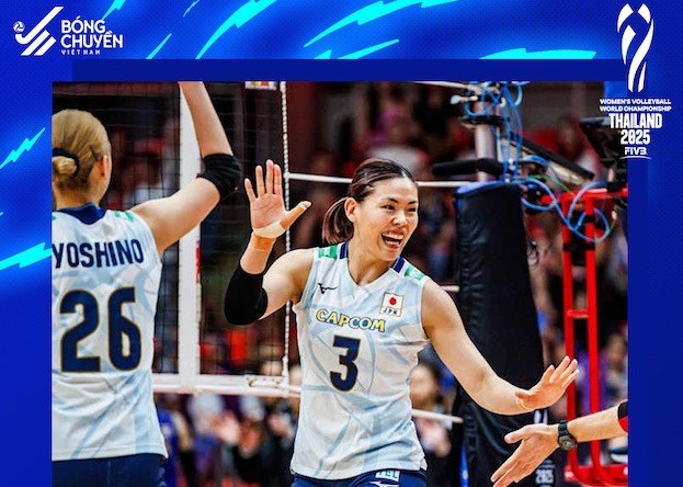 日本女子バレーボール代表チームが2025年世界選手権の準決勝に進出。写真:VFV