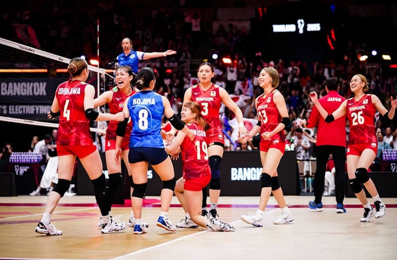 일본 여자 배구 대표팀이 대회 준결승에 진출했습니다. 사진: FIVB