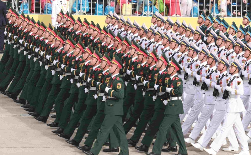 parade and march to celebrate the 80th anniversary of the successful August Revolution and National Day on September 2. Photo: Hai Nguyen