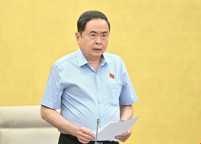 National Assembly Chairman Tran Thanh Man requested careful preparation to consider passing the amended Land Law at the 10th National hop Festival. Photo: Quochoi.vn