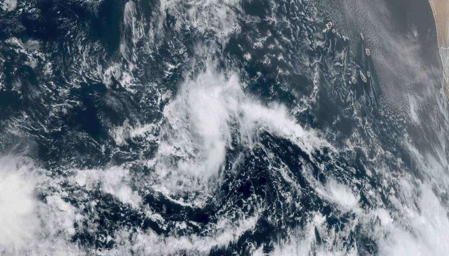 The Invest 91-L depression has the potential to develop into storm Gabrielle. Photo: NOAA