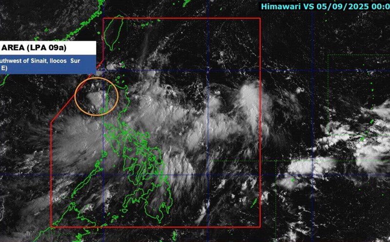 Low pressure in the East Sea 09a has just formed on the morning of September 5. Photo: PAGASA