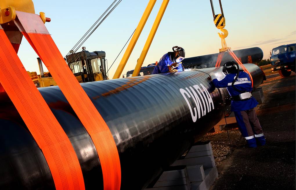 러시아와 중국 시베리아의 힘 2 가스관 프로젝트에 합의. 사진: TASS