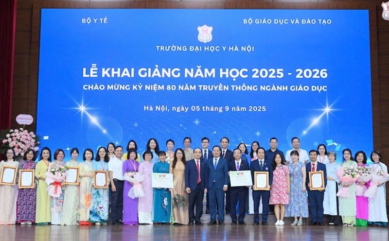 On the morning of September 5, Hanoi Medical University held the Opening Ceremony of the 2025 - 2026 school year. Photo: Thanh Huyen